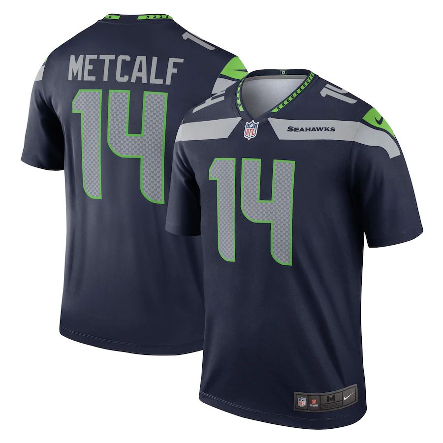 Men Seattle Seahawks #14 DK Metcalf Nike College Navy Legend NFL Jersey